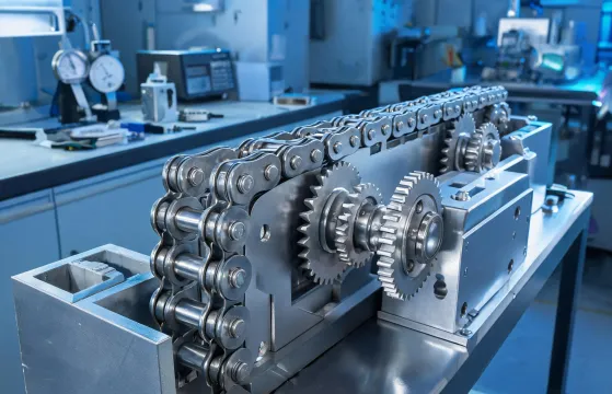 Attachment conveyor chain on fixture